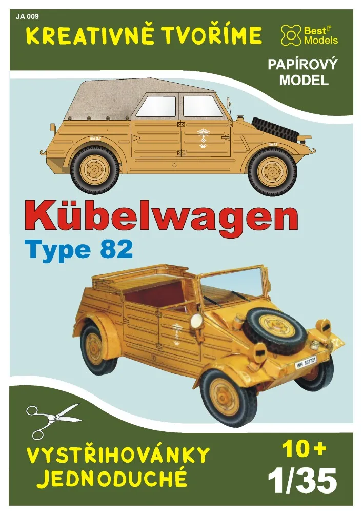 Papierový model - Volkswagen Kübelwagen type 82