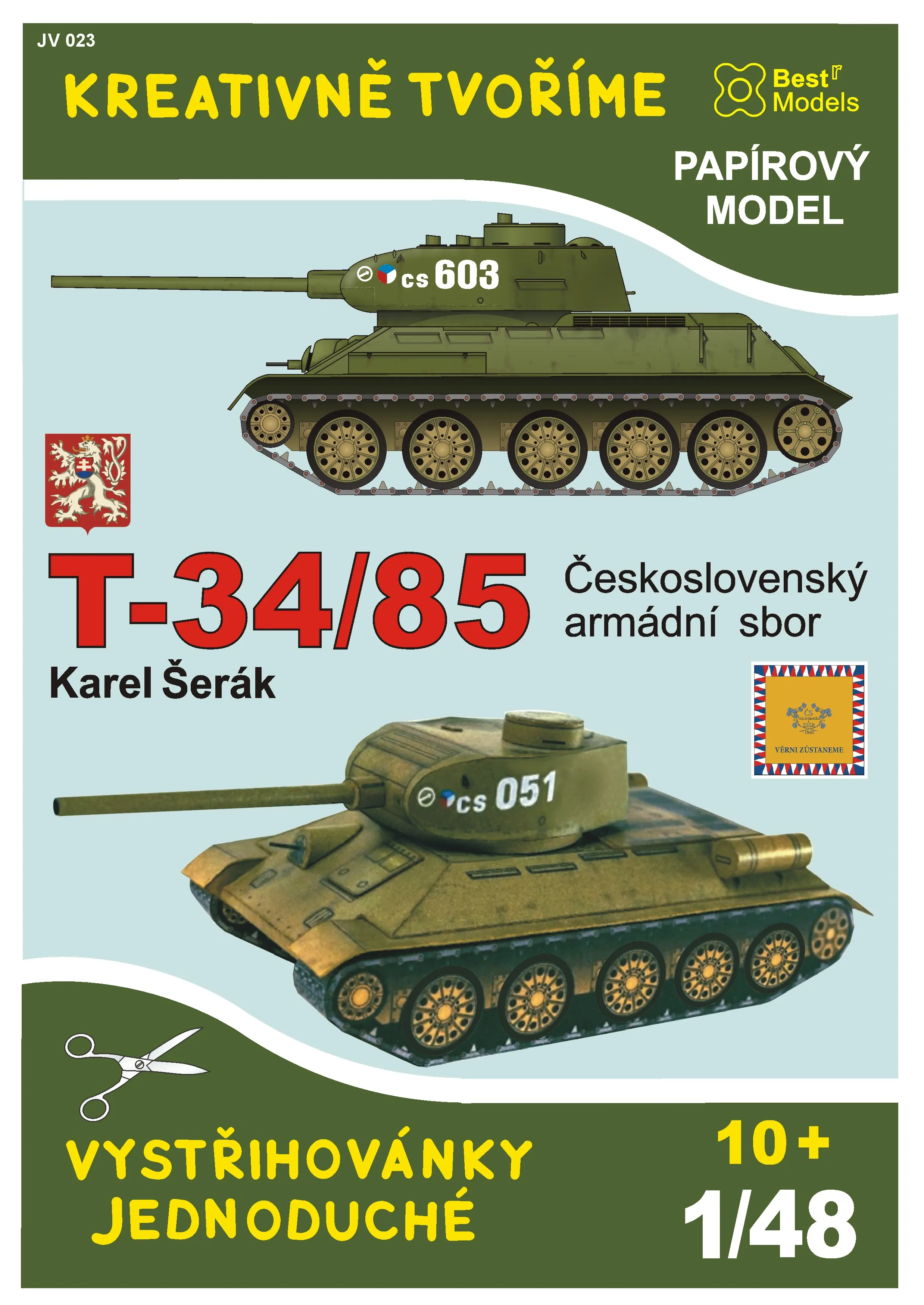Papierový model - T34/85
