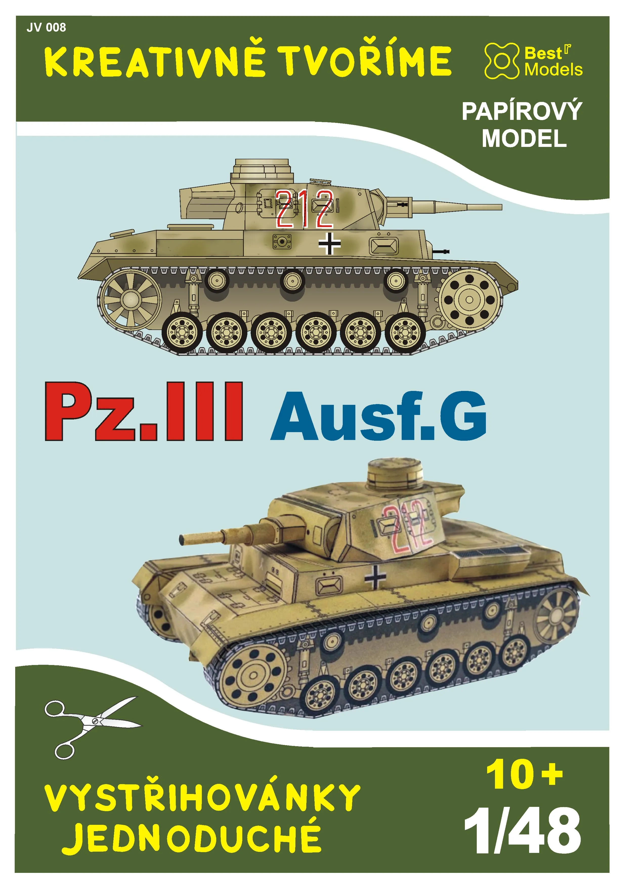 Papierový model - Tank Pz.III Ausf.G