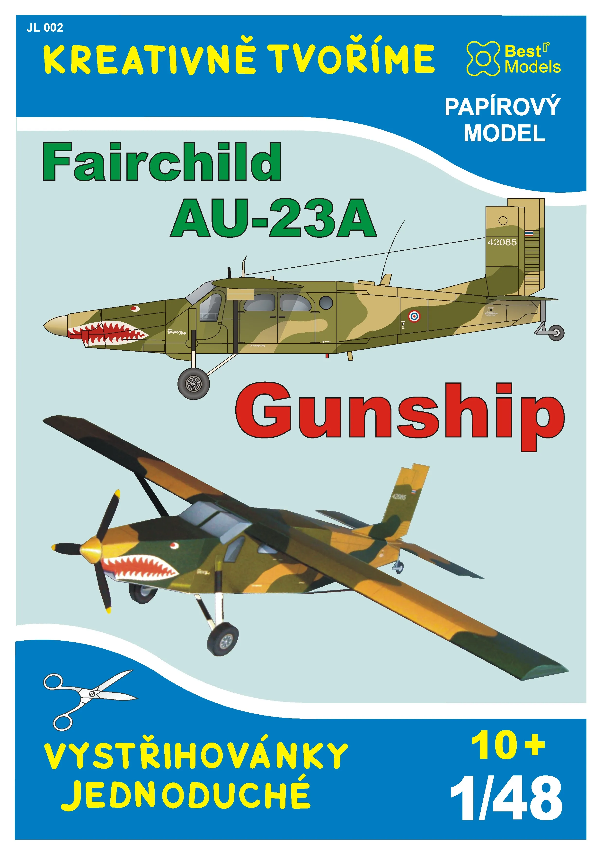 Papierový model - Lietadlo Fairchild AU-23A Gunship