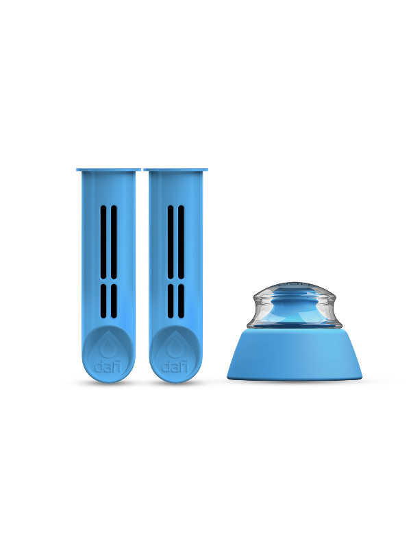 Dafi náhradný filter 2 ks + viečko pre filtračnú fľašu modré